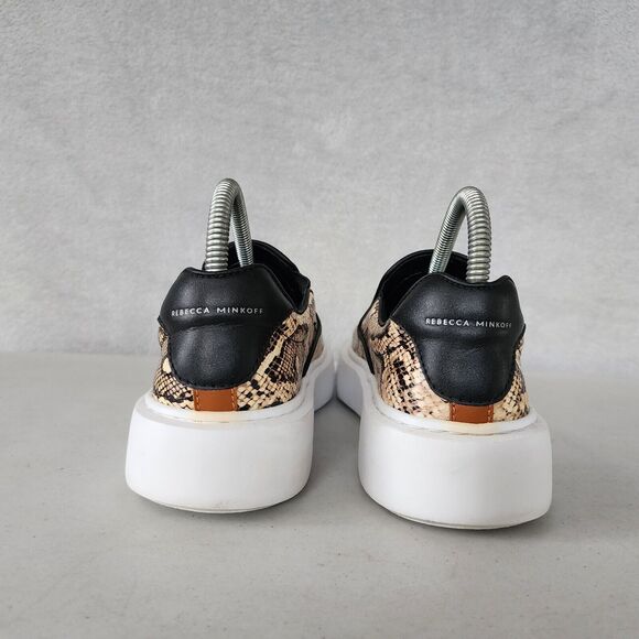 Rebecca Minkoff Shoes Womens 7 Python Snakeskin Print Slip On Sneakers Leather - Picture 13 of 13